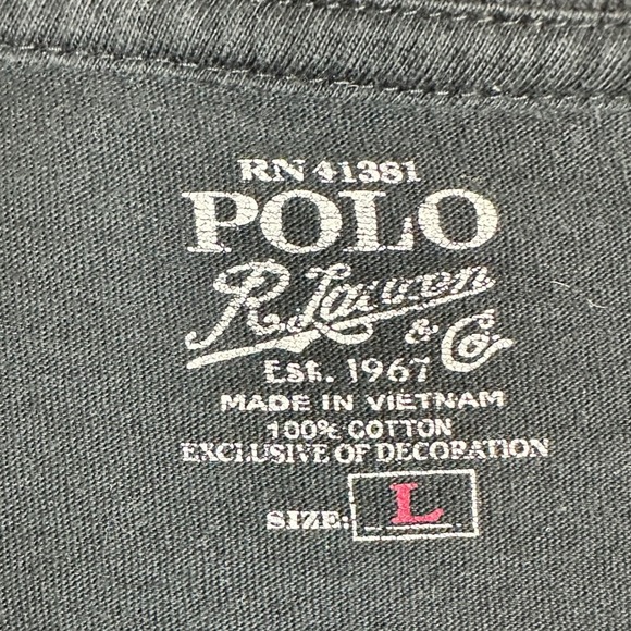 Polo Ralph Lauren T-Shirt Men's Short Sleeve Pony Logo Black L - Picture 4 of 5